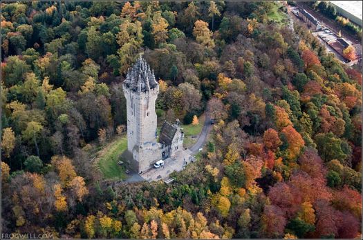 The Wallace Monument from the air