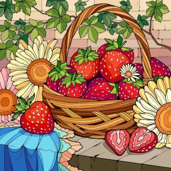 Solve PUZZLE - Strawberries Jigsaw Puzzle Online With 81 Pieces