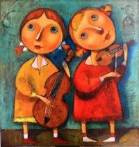 Mikheil Mikaberidze Artwork   -  'String Duo'