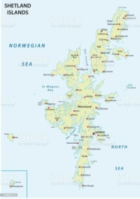 Shetland Islands  map of