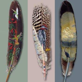 Creative Art on Feathers