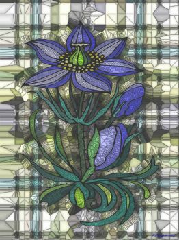 Stained Glass Flower 87