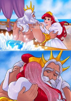 Ariel and King Triton by Miss Holly