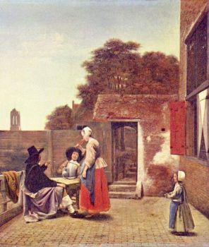 A Dutch Courtyard - Holandský dvůr - 1658