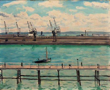 Albert Marquet (Frech, 1875–1947), The Pilots' Cove, Le Havre (1934)