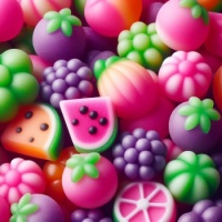 Close-up of fruit candies 3