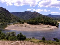 Horseshoe bend of Arda River near Madzharovo (Bulgaria)