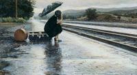 Rain at the Tracks