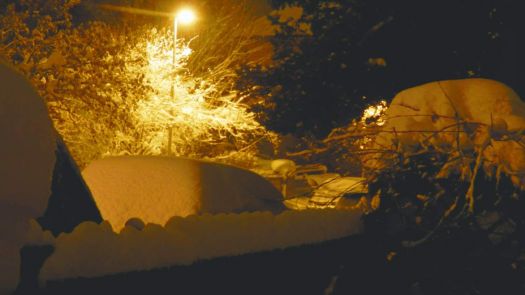 "Parkoviště" pod sněhem