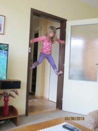 Spider girl in an action