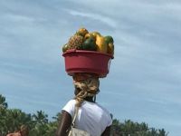 qoman with fruit