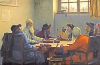Theodoros Ralli (Greek, 1852–1909), The Seven Rabbis in Jerusalem