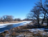 North Platte River in Winter - WY