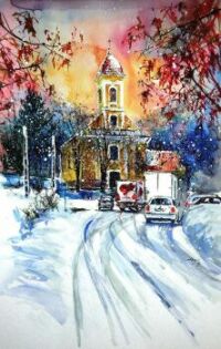 Small Village in Winter