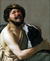 Hendrik Terbryuggen - Bravo with his dog, 1628