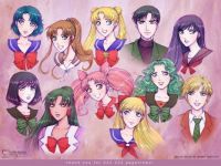 sailor moon team by daezaku