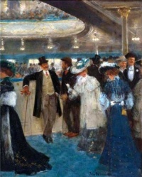Jean Béraud (1849-1935) - LE PROMENOIR AUX FOLIES-BERGÈRE