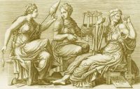 The three Fates (Moirai) - Giorgio Ghisi 1558