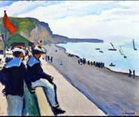 Albert Marquet - (French, 1875–1947) - The Beach at Fécamp, 1906. / Resize from 9  to 288 pieces.