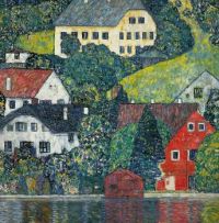 Gusatv Klimt-Houses at Unterach on the Altersee