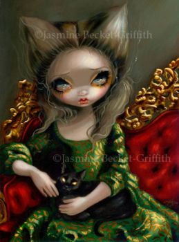 Princess with a Black Cat - Jasmine Becket-Griffith