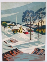 Vintage Paint by Number, Maine Winter