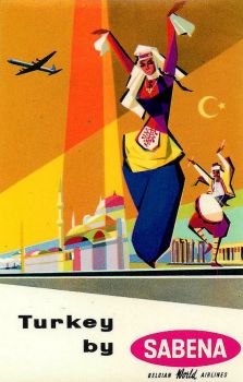 Vintage Airline Poster - Turkey