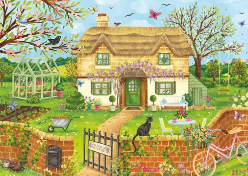 Jigsaw Puzzle | 88 pieces | Garden Cats #4 | Jigidi