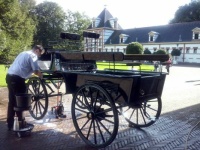 cleaning a royal carriage