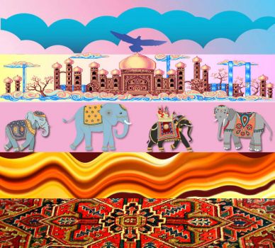 decorated elephants