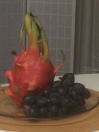 Dragon Fruit and Black Grapes