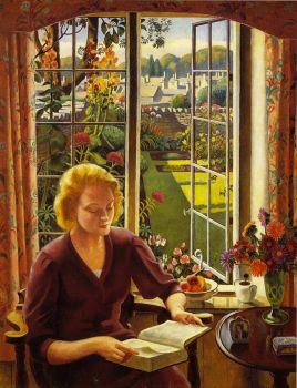 Woman Reading (1940). Adrian Paul Allinson