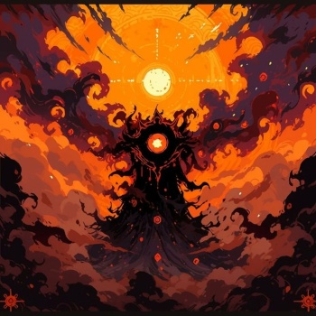 Solve 'Eldritch Sunburst Psychedelic' jigsaw puzzle online with 144 pieces