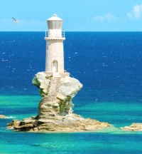 Lighthouse Tourlitis of Chora in Andros, GR