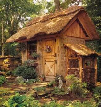 thatch potting shed