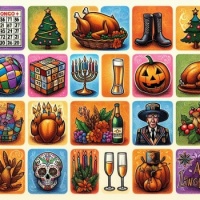 Holidays  (resizable 9 to 306 pieces)