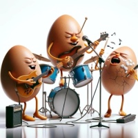 Eggs Rocking Out