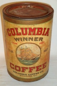 Barattolo di caffè Columbia