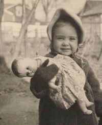 Adorable Vintage Photo Of A Girl And Her Doll