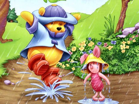 Winnie the Pooh in the Rain