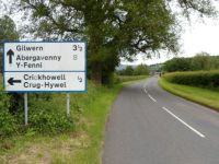 Turn left ahead for Crickhowell