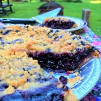 Blueberry Crumble Pie with Maine Blueberries