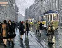 Street in Copenhagen circa 1920