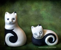 Art deco cats