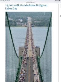 Mackinac Bridge walk every Labor Day