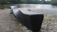 Wood seat Ness river