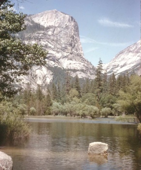 '67 Chico Summer--Yosemite Trip--Mirror Lake in Yosemite Valley