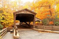 Covered Bridge in the Woods