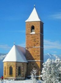 St. Kathrein Kirche Mountain-Top Chapel at Avelengo....