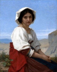 Hugues Merle (1823-1881) - Italian Maid, 1863